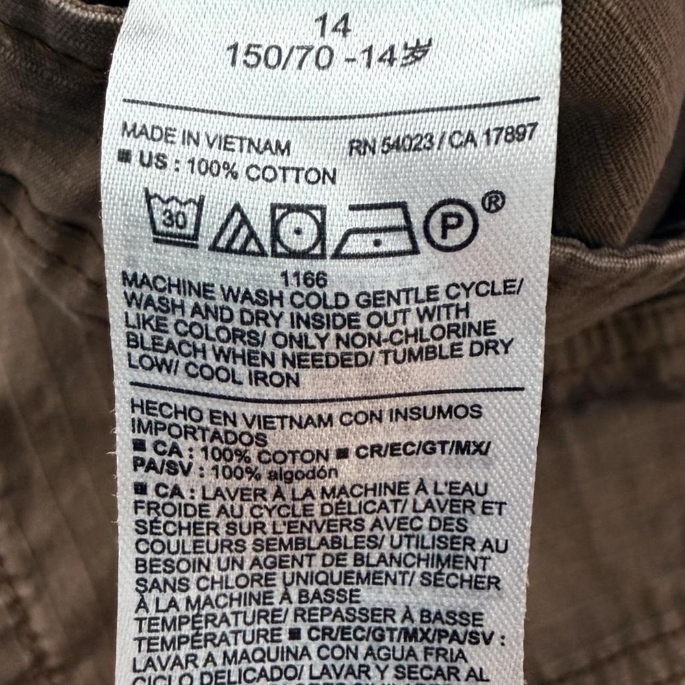Old Navy Boys Brown Ripstop Cargo Shorts Size 14 Utility Y2K - Picture 5 of 5